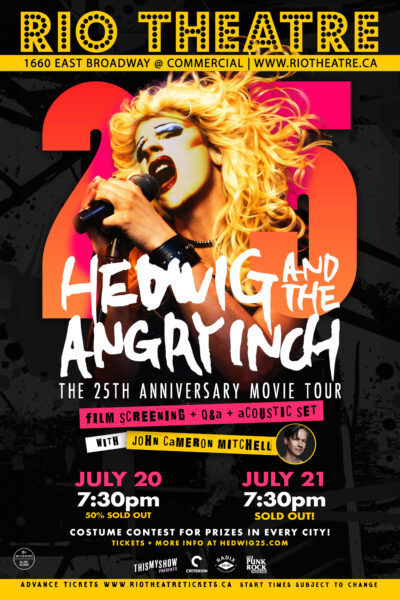 Hedwig And The Angry Inch: 25th Anniversary Movie Tour w/ John Cameron Mitchell