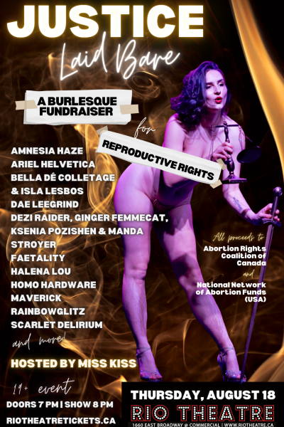 Justice Laid Bare: A Burlesque Fundraiser for Reproductive Rights