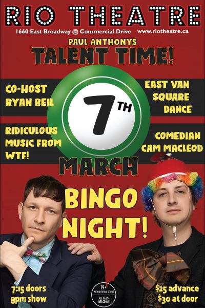 Paul Anthony’s Talent Time: Bingo Night!