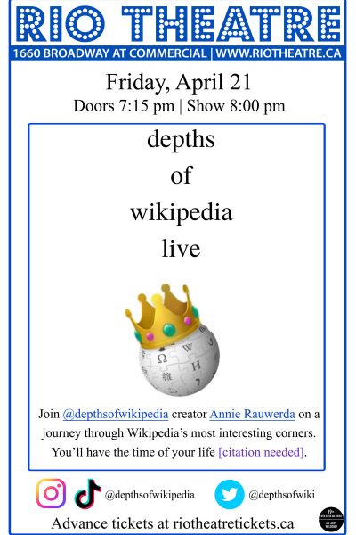 Depths of Wikipedia LIVE!