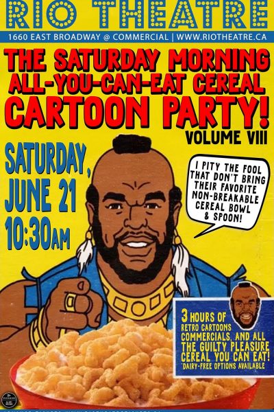 The Saturday Morning All-You-Can-Eat Cereal Cartoon Party!