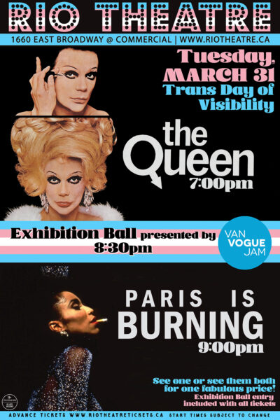 Trans Day of Visibility Ball & Double Feature: The Queen and Paris Is Burning