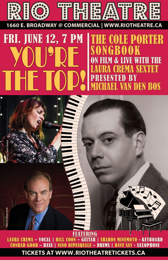 You’re The Top! The Cole Porter Songbook On Film & Live With The Laura Crema Sextet Presented by Michael Van Den Boss