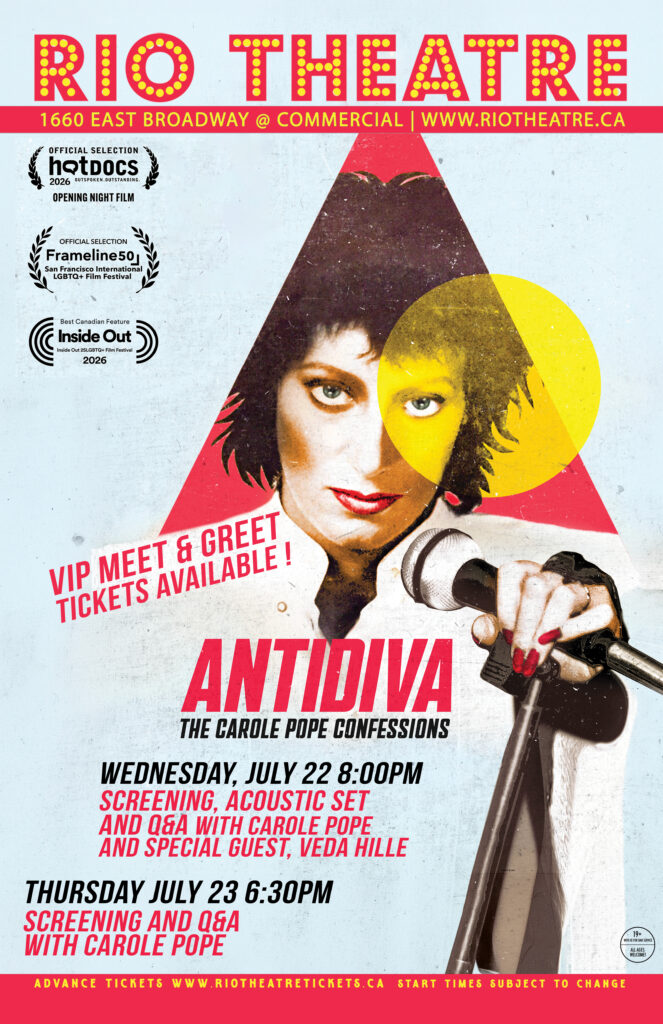 Antidiva: The Carole Pope Confessions (Screening + Q&A with Carole Pope!)